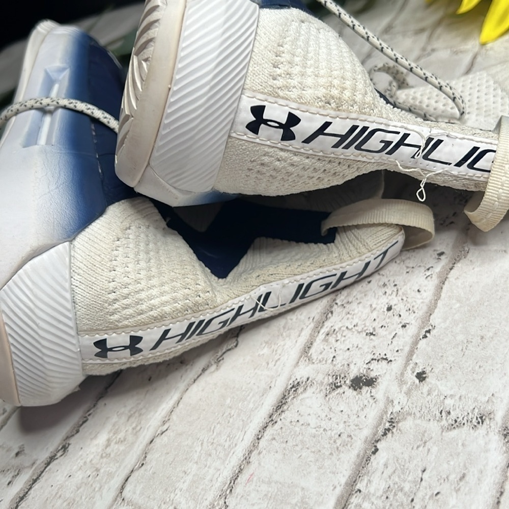 Under Armour Volleyball Shoes Supportive Hi Women’s 10 Navy Highlight - Picture 3 of 6
